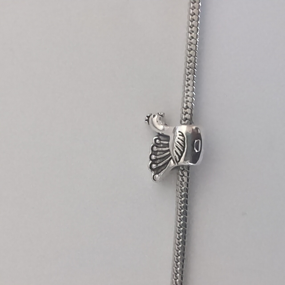 Silver Peacock Charm‎ for Pandora Style Bracelet
